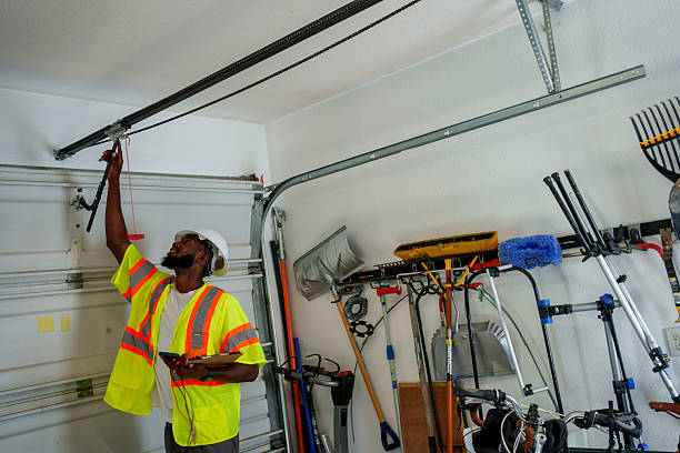 Professional Garage Door Panel Replacement technician working in St. Charles, IL